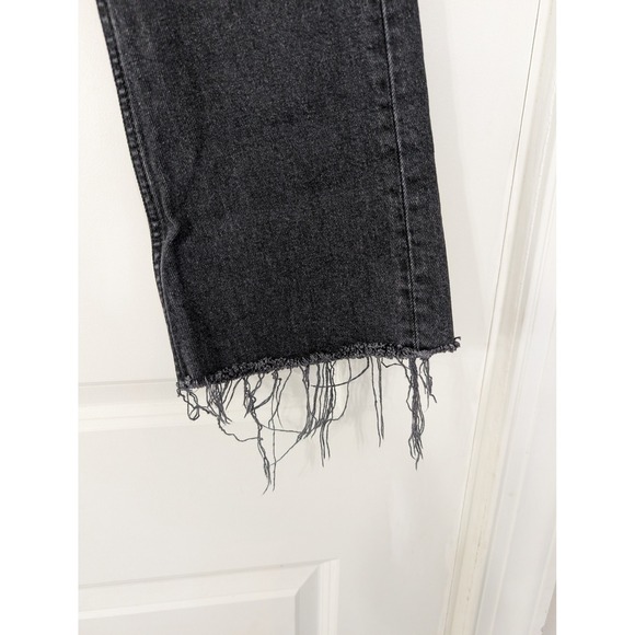 ANINE BING Black Denim Cropped Raw Hem Flare Jeans Size 29‎ - Picture 4 of 9